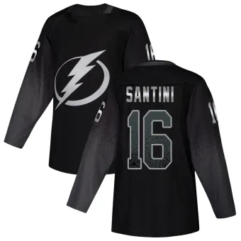 Men's Steven Santini Tampa Bay Lightning Alternate Jersey - Black Authentic
