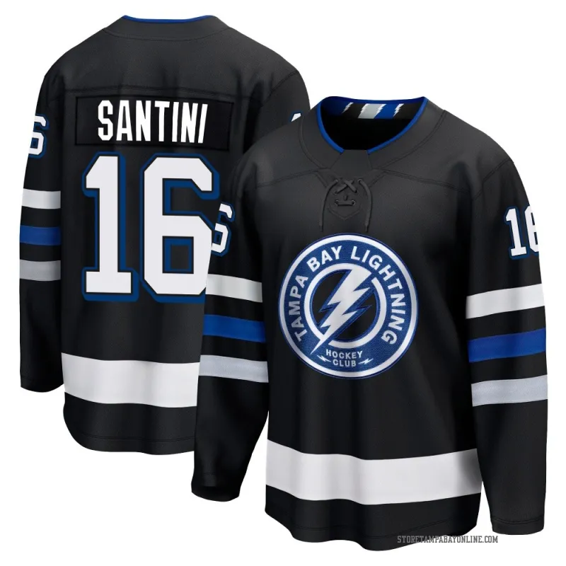 Men's Steven Santini Tampa Bay Lightning Alternate Premier Jersey - Black Breakaway