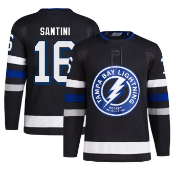 Men's Steven Santini Tampa Bay Lightning Alternate Primegreen Jersey - Black Authentic