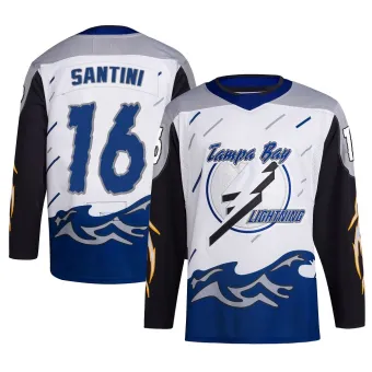 Men's Steven Santini Tampa Bay Lightning Reverse Retro 2.0 Jersey - White Authentic