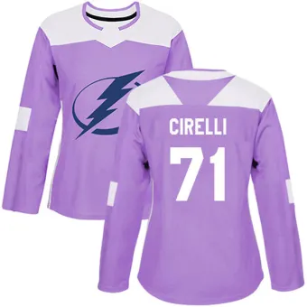 Women's Anthony Cirelli Tampa Bay Lightning Fights Cancer Practice Jersey - Purple Authentic