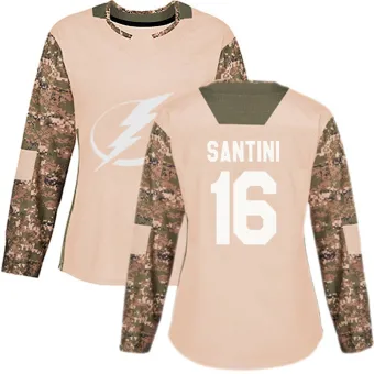 Women's Steven Santini Tampa Bay Lightning Veterans Day Practice Jersey - Camo Authentic