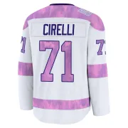 Youth Anthony Cirelli Tampa Bay Lightning 2024 Hockey Fights Cancer Practice Jersey - White Premium