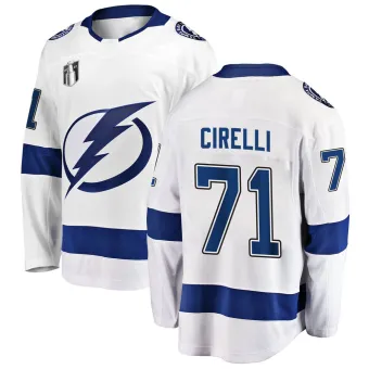Youth Anthony Cirelli Tampa Bay Lightning Away 2022 Stanley Cup Final Jersey - White Breakaway