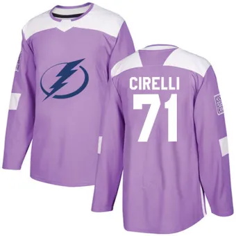 Youth Anthony Cirelli Tampa Bay Lightning Fights Cancer Practice Jersey - Purple Authentic