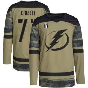 Youth Anthony Cirelli Tampa Bay Lightning Military Appreciation Practice 2022 Stanley Cup Final Jersey - Camo Authentic