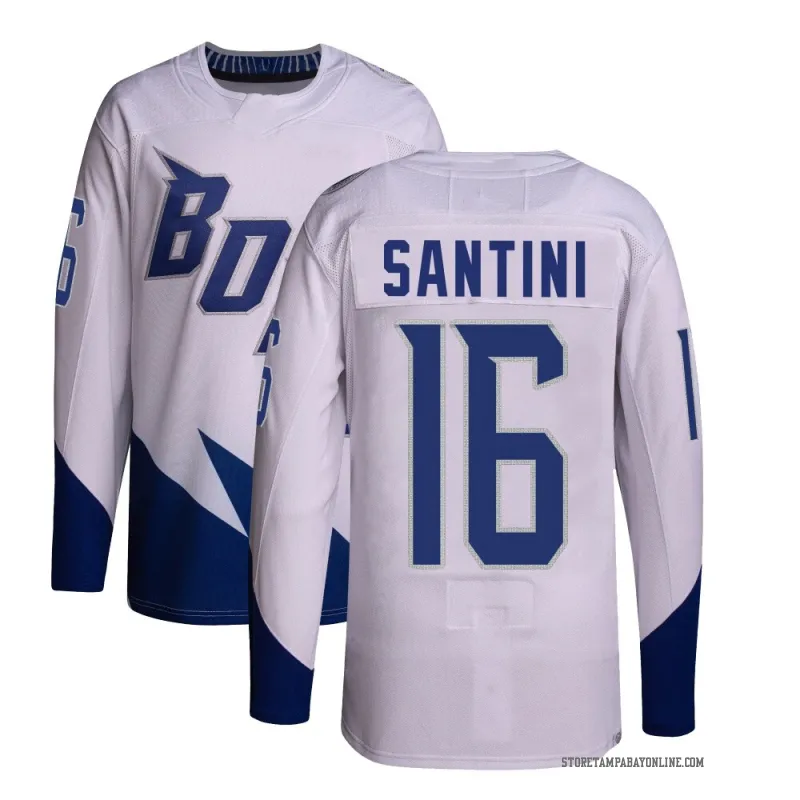 Youth Steven Santini Tampa Bay Lightning 2022 Stadium Series Primegreen Jersey - White Authentic