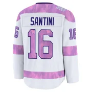 Youth Steven Santini Tampa Bay Lightning 2024 Hockey Fights Cancer Practice Jersey - White Premium