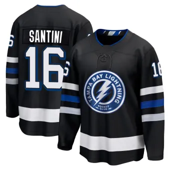 Youth Steven Santini Tampa Bay Lightning Alternate Premier Jersey - Black Breakaway