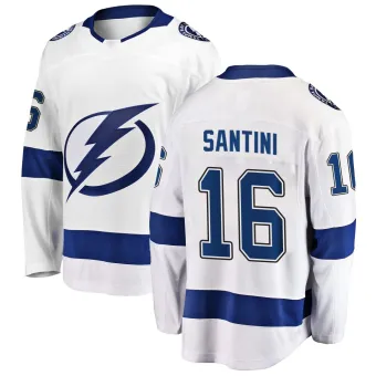 Youth Steven Santini Tampa Bay Lightning Away Jersey - White Breakaway